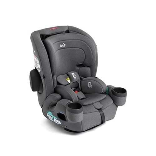 Joie Saffron SI 4-in-1 Car Seat – Car Seat for Infants to Toddlers to Big Kids - 4 Modes, 10-Position No-Rethread Headrest & Harness (Thunder)