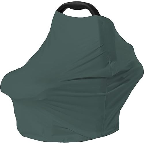 Car Seat Cover Baby for Nursing, Baby Breastfeeding Cover Carseat Canopy Covers, Solid Color Multi-use Nursing Cover for Babies (Roman Green)