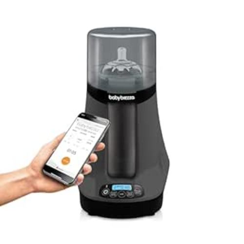 Baby Brezza Smart Baby Bottle Warmer, Breastmilk Warmer + Defroster – Free App - Different Temperatures for Breastmilk + Formula - Universal Fit for All Bottles + Milk Bags - Calentador de Biberones