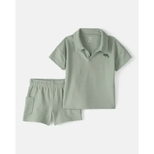 Toddler Boy 2-Piece Top & Short Set - Green | Carter's