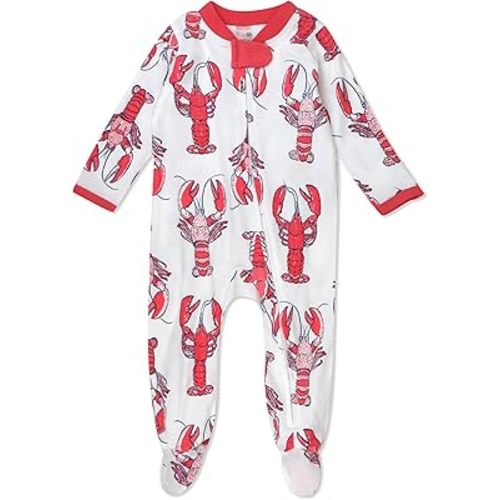 HonestBaby Baby Celebration Sleep & Play Footed One-Piece Pajama Sleeper 100% Organic Cotton
