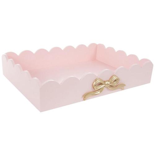 Scalloped Bow Wood Tray