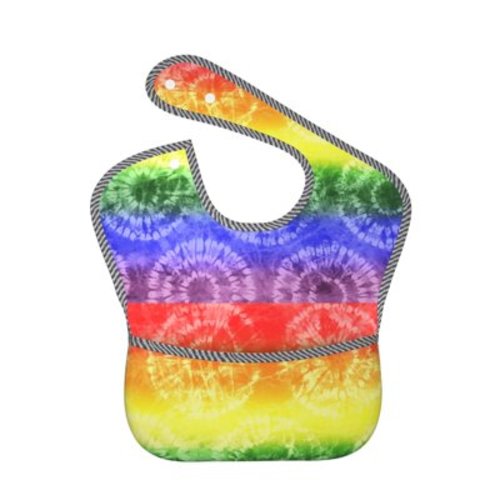 Easygdp Colorful Tie Dye Bibs For Babies, Baby Bibs for Eating, Toddler Bibs, Waterproof Bibs, Feeding Bibs, for Toddlers, Boys, Girls