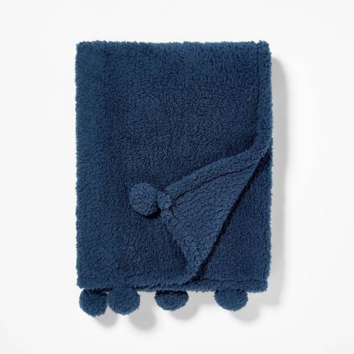 Teddy Bear Plush Kids' Throw Pink - Pillowfort™: Sensory Friendly 50x60" Lightweight Plush Blanket