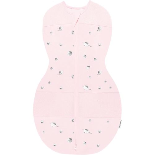 Happiest Baby Sleepea 5-Second Swaddle - 100% Organic Cotton Baby Swaddle Blanket - Doctor Designed Promotes Healthy Hip Development - 3-Pack Bundle (Teal Stars, S, M, L)