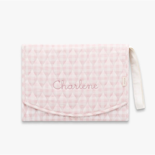 Portable Changing Pad - Pink Gingham | Gooselings