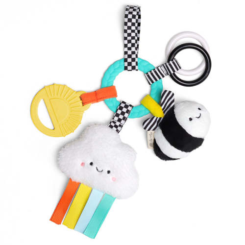 Bitzy Busy Ring™ Teething Activity Toy - High Contrast