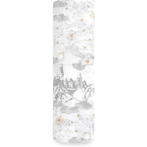 aden + anais Harry Potter Swaddle Blanket, Boutique Muslin Blankets for Girls & Boys, Baby Receiving Swaddles, Ideal Newborn & Infant Swaddling Set, Perfect Shower Gifts, Single, Harry Potter