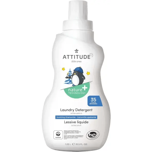 ATTITUDE Baby Laundry Detergent, EWG Verified, Plant and Mineral-Based, HE, Vegan, Soothing Chamomile, 35 Loads, 35.5 Fl Oz