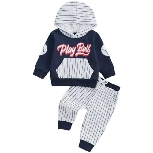 Baby Boy Clothes Infant Hoodie Set Long Sleeve Sweatshirts with Elastic Pants 2Pcs Toddler Fall Winter Outfit