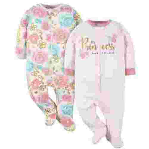 Gerber Baby Girls Sleep 'N Plays, 2 Pack, Sizes Preemie - 6-9 Months