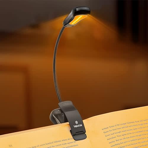 Vekkia Amber Rechargeable 7 Led Eye-Care Book Light