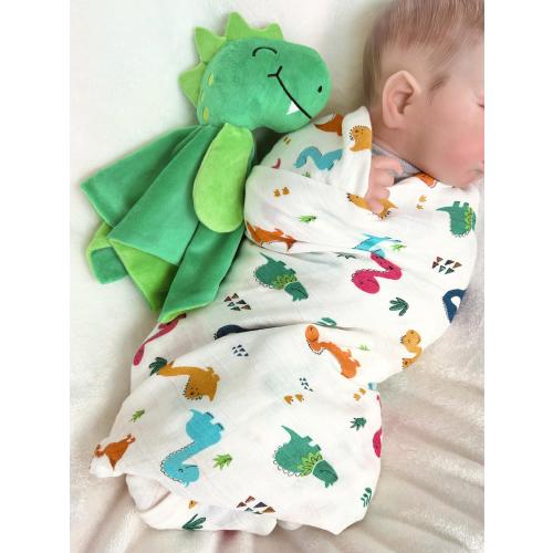 Lightweight Baby Blanket: Soft Muslin Cotton Swaddle for Newborns - Safari, Boho, Woodland, Dinosaur & More