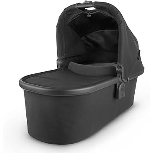 UPPAbaby Bassinet/Compatible with Vista, Cruz, Ridge, Minu Strollers/Overnight Sleep Solution/Mattress, Sheet, and Bug Shield Included/Jake (Charcoal/Carbon Frame)