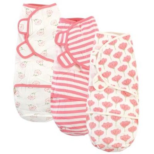 Touched By Nature Infant Girl Organic Cotton Swaddle Wraps, Tulip, 0-3 Months