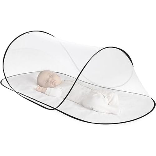 Pop Up Mosquito Net for Bed, Adjustable Anti Mosquito Bed Canopy, Fly Net Tent for Single, Indoor & Outdoor(78 * 56 * 31 inch)