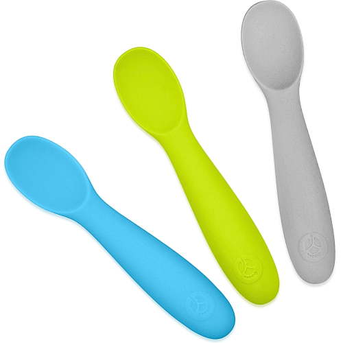 WeeSprout, Baby Spoons for Self Feeding, 3pk + Case, 6 Months+