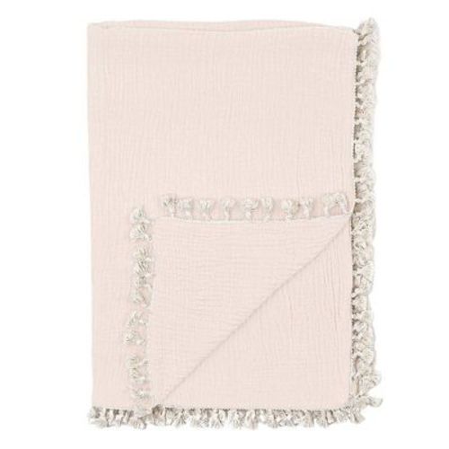 Crane Baby 6-Layer Muslin Baby Blanket with Tassle Edge - Desert