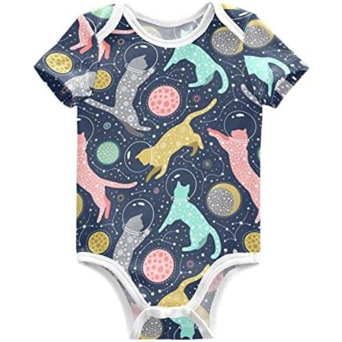Ollabaky Unisex Baby Bodysuits Short-Sleeve Cotton Baby Clothes for Girls Boys 0-24 Months