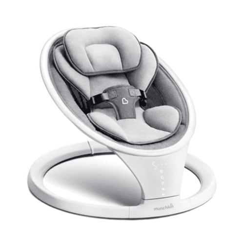 Munchkin® Compact Baby Swing | Bluetooth & Remote Control Enabled | New Born Cradle | Unisex-White