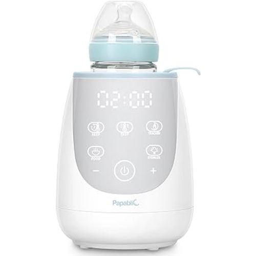 Papablic Fast Bottle Warmer with Feeding Tracker, Baby Bottle Warmer for Breastmilk or Formula, Ready Milk in 2 Min, Accurate Temperature Control and Automatic Shut-Off