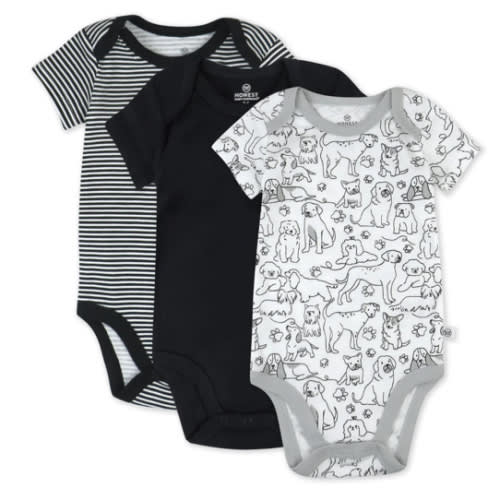 3-Pack Organic Cotton Short Sleeve Bodysuits | Honest Baby Clothing