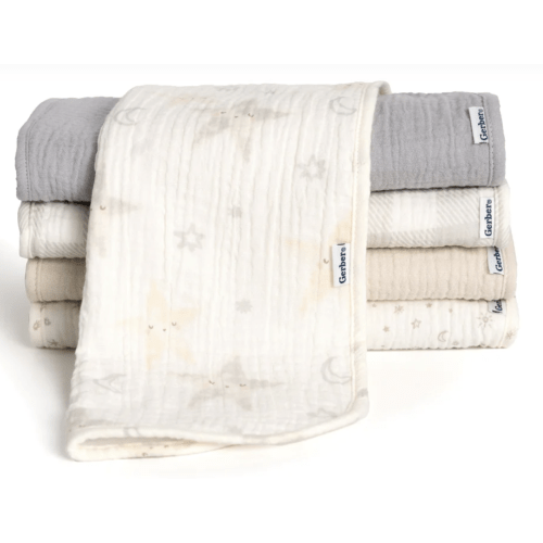 5-Pack Baby Neutral Stars Muslin Burp Cloths – Gerber Childrenswear