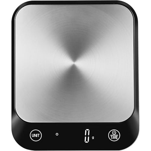 Vitafit 22lb Digital Food Kitchen Scale, High Accuracy Assured by Weighing Professional Factory Since 2001, Weight Loss, Baking and Cooking, LED Display, Batteries Included, Black