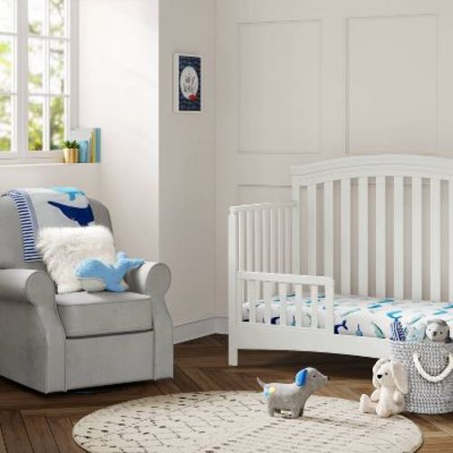 Delta Children Toddler Guardrail - Moonstruck Gray