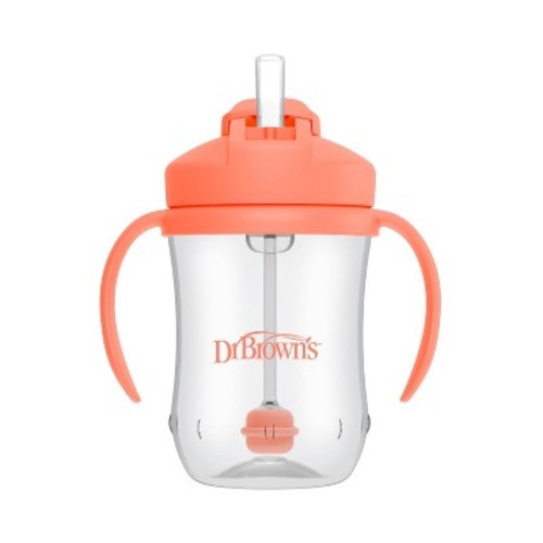 Dr. Brown's Milestones 9 fl oz Baby's First Straw Cup - Coral