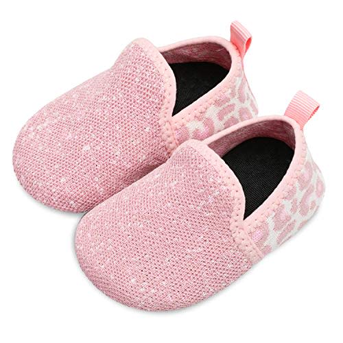 Scurtain Kids Toddler Slippers Socks Artificial Woolen Slippers for Girls Baby with Non-Slip Rubber Sole