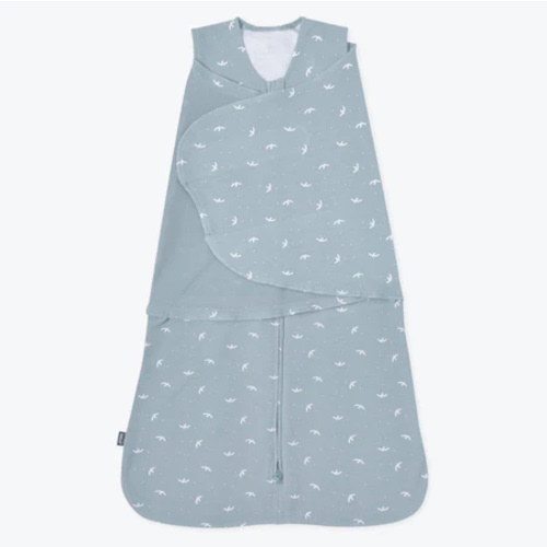 Blue Bird Print Cotton Swaddle Newborn | HALO