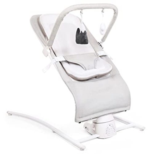 Baby Delight Alpine Wave Deluxe Portable Bouncer | Automated Motion Baby Bouncer | Infants 0 – 6 Months | Driftwood Grey