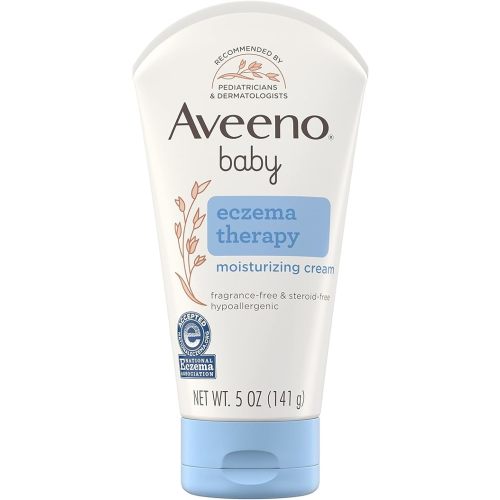 Aveeno Baby Eczema Therapy Moisturizing Cream, Natural Colloidal Oatmeal & Vitamin B5, Baby Cream for Dry, Itchy, Irritated Skin Due to Eczema, Paraben- & Steroid-Free, 5 fl. oz