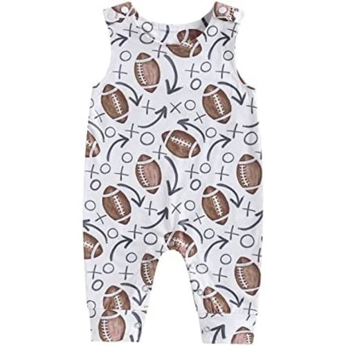 Baby Football Print Sleeveless Romper