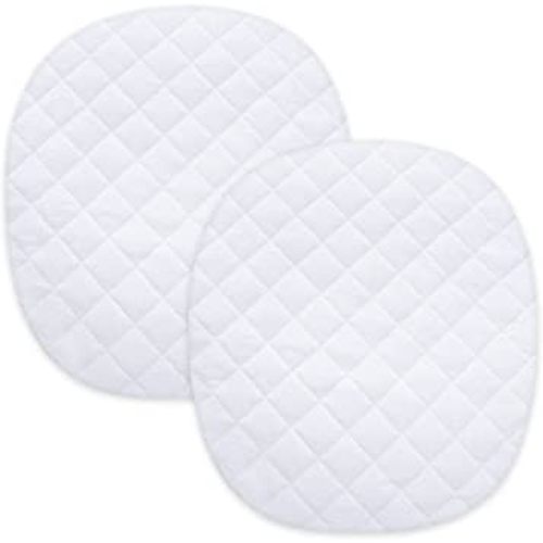 Waterproof Bassinet Mattress Pad Cover Fit for Graco Pack 'n-Play Dome LX Bassinet (not playard), 2 Pack, Ultra Soft Viscose Made from Bamboo Terry Surface, Breathable and Easy Care