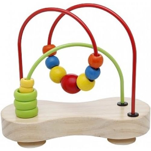 Hape Double Bubble Wooden Bead Maze | Award Winning Educational Wire Roller Coaster Sorting Puzzle Early Development Toy for Babies and Toddlers