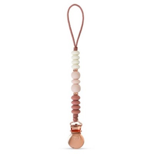 Pacifier Clips - Baby Pacifier Holder Silicone Binky Clip for Boys/Girls - The Ultimate Newborn Gift Set BPA Free, Color: Rosewood trio