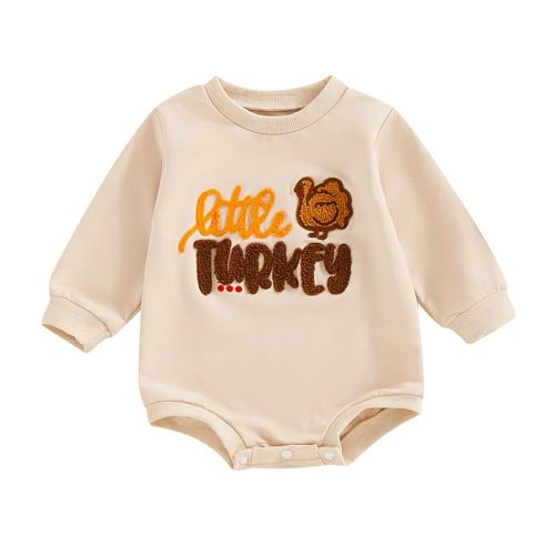 VISGOGO Newborn Infant Baby Boy Girls Oversized Romper Little Dude Sweater Onesie Coming Home Outfit Neutral Clothes