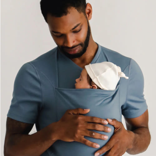 Lalabu Dad Shirt | Original Babywearing T-Shirt with Kangaroo Pouch | Baby Wrap Carrier for Newborns & Infants | Baby Wrap Carrier for Newborns | Essential for new Dads