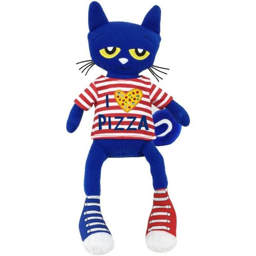 MerryMakers Pete The Cat Pizza Party Soft Plush Blue Cat Stuffed Animal Toy, 14.5-Inch, from James Dean's Pete The Cat Book Series, Multi (1868)
