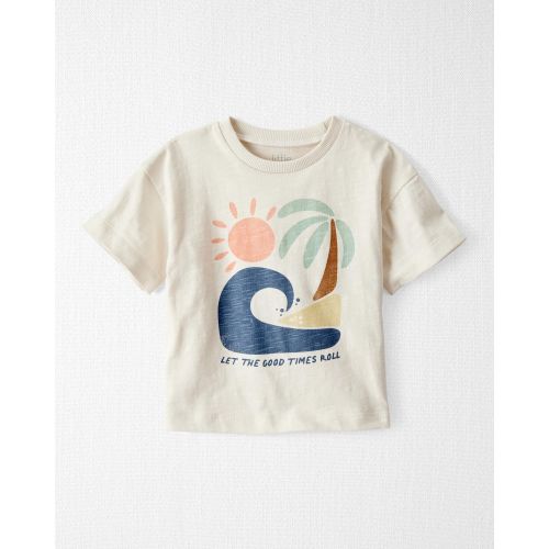 Baby Organic Cotton Beach-Print Tee - Little Planet | Carter's