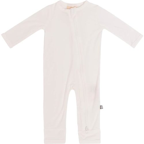 KYTE BABY Zippered Rompers, 97% Rayon made from Bamboo, 3% Spandex, - 0-3 Months - Cloud