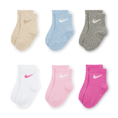 Nike Swoosh Baby/Toddler Ankle Socks (6 Pairs)