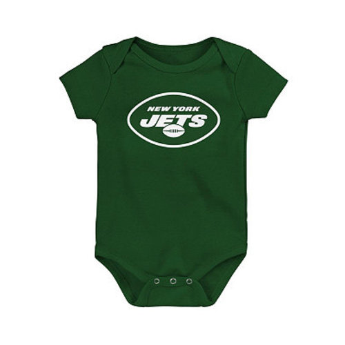Newborn and Infant Boys and Girls Green New York Jets Team Logo Bodysuit