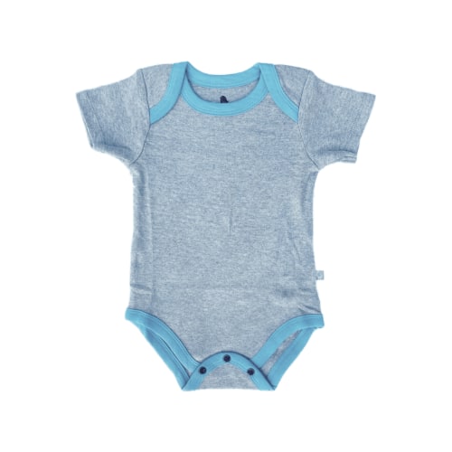 Baby Lap Bodysuit - Vintage Aqua Colorblock | 100% Organic - Finn + Emma