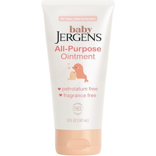 Jergens Baby All-Purpose Baby Ointment, Plant-Based Moisturizers, Petrolatum Free & Pediatrician-Tested, 5 Oz
