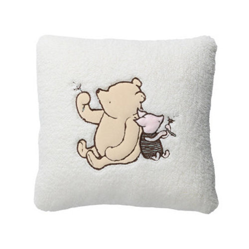 Storytime Pooh Soft Faux Shearling Nursery Throw Pillow - Cream