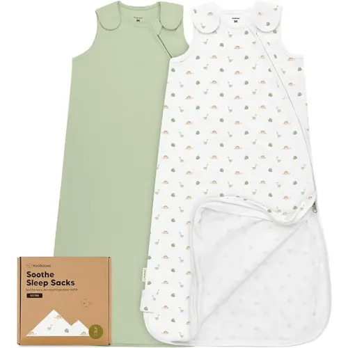 2-Pack Organic Sleep Sacks, 100% Cotton -Baby Sleeping Sack, Wearable Blanket Baby, Sleep Sack for Babies, Toddler Swaddle Sack, Newborn Baby Sleeping Bag, Sleepsack for Infant Girl,Boy (Roarsome, M)