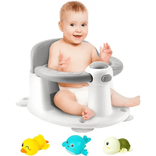 Bath Seat for Infant/Toddler 6-24 Months, Sit Up Bathtub Seat, Baby Essentials, Great Shower Gifts for Newborn and New Mothers